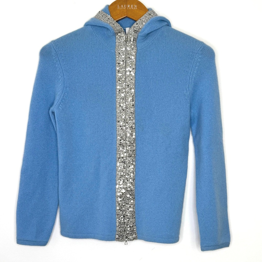 IISLI Sequined Hoody Fontana Artic Combo Blue/Silver New‎ Petite